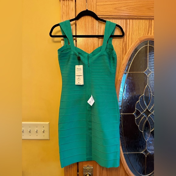 Green Herve Leger Bandage Dress - Picture 4 of 6